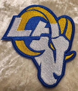 Los Angeles Rams 3.25" Iron On Embroidered Patch ~Free Tracking! - Picture 1 of 1