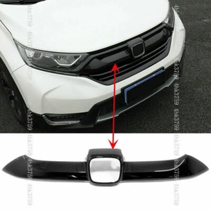 Glossy Black Lip Front Grille Cover Moulding Trim For Honda CR-V CRV 2020-2022 - Picture 1 of 4
