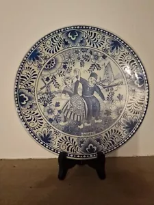 Vintage Delf Blauw Chemkefa Wall Plate - Picture 1 of 24