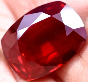 Natural 35.40 Ct Blood Red Ruby Mozambique GGL Certified Loose Gemstone - Picture 1 of 12