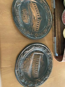 Lot of 2 copper collector plates from Italy - Venezia & Verona - Picture 1 of 3