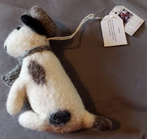 AMICA FAIRTRADE - Dog Jack Russell Terrier HANGING felted wool Felt Decoration - Picture 1 of 8