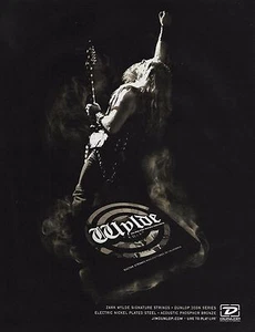 Black Label Society Zakk Wylde Signature Dunlop Icon Gitarrensaiten s/w Werbedruck - Bild 1 von 3