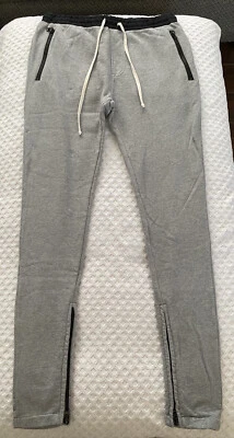 Pantalones deportivos Fear of God FOG Essentials con cordón gris jaspeado medianos SS19 Foto 1 de 4