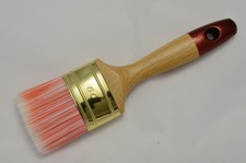 Size 60mm OVAL PINK - Paint Brush. Pure Synthetic Bristles Split End Filaments.