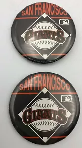 (2) San Francisco Giants Baseball Vintage Official Licensed MLB Buttons Pinback - Picture 1 of 2
