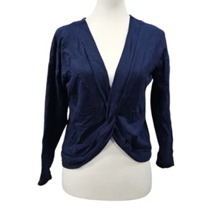 Amour Vert Long Sleeve Knotted Top Size Small Blue - Picture 1 of 4