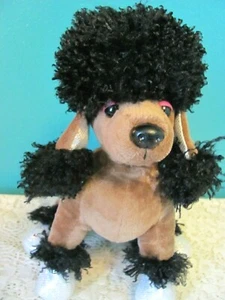 Plush Ganz Stuffed Webkins Brown And Black Groovy ROCKERZ Poodle -- NO Code - Picture 1 of 12
