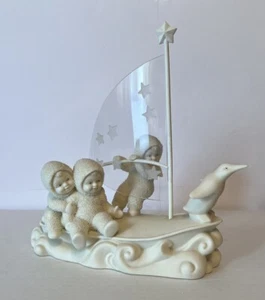 Department 56 Snowbabies "Come Sail With Me" Figurine Rare 1999  #56.69019 - Picture 1 of 5