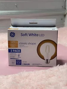 (2 Bulbs) GE Lighting Soft White Led, 4W Led G25, LED Bulb, 350 Lumens, Dimmabl - Picture 1 of 1