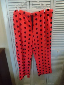 Secret Treasures Womens Pink Black Polka Dot Elastic Waist Fleece Lounge Pants3X - Picture 1 of 4