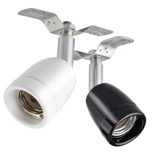 1x E27 Lampenfassung Light Socket Heizlampen Halter Mit Klammer 360° Einstellbar - Bild 1 von 10