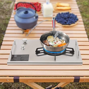 Portable Gas Stove Outdoor Camping Cooking Gas Powered Stove Electronic Ignition - Picture 1 of 24