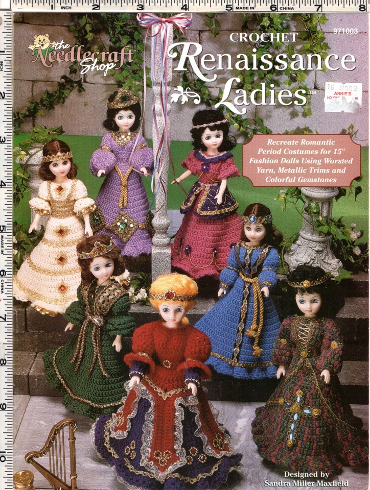 "Crochet Renaissance Ladies" ©1997 The Needlecraft Shop Leaflet # 971003 - Image 1 of 2