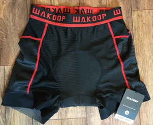 Black Bike Cycling Padded Quick Dry Underwear Boxer Shorts WAKDOP Size Small - Picture 1 of 6