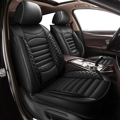 Car 5-Seat Cover Faux Leather Front Rear Full Set For Chevrolet Malibu 2012-2021 Foto 1 de 4