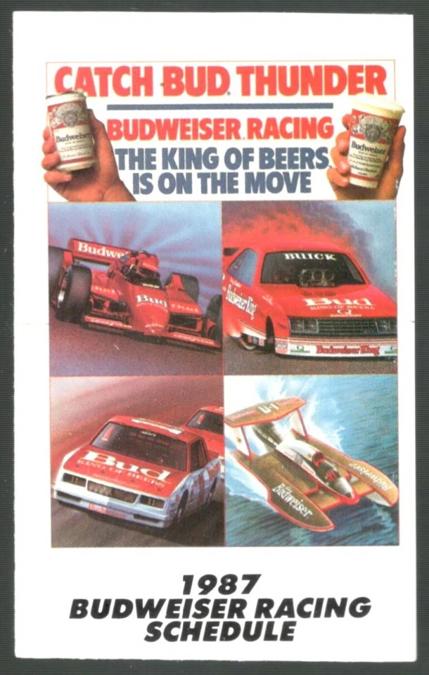 Carro Nascar IMSA NHRA IHRA 1987 RARO ¡y más calendario de autos de carreras!!! Foto 1 de 1