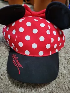 Disneyland Hat Minnie Mouse EARs Cap Youth Adjustable Excellent Condition - Picture 1 of 2