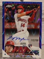 2023 Topps Chrome Logan O’Hoppe Rookie Blue Auto /150 Angels RC #RA-LO