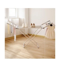 Electric Heated Clothes Airer, Portable Folding Laundry Clothes Dryer Heat Rack - Picture 1 of 9