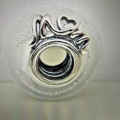 Подлинный Pandora, белый муранского стекла мама и любовь подвеска #792655C00 - Изображение 1 из 3