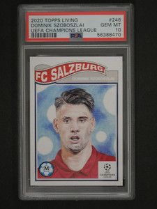 DOMINIK SZOBOSZLAI 2020 TOPPS LIVING UEFA UCL #246 RC - PSA 10 GEM MINT
