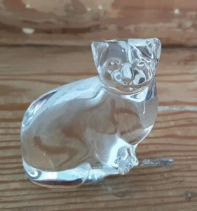 Villeroy and Boch Clear Crystal Cat Figurine - Picture 1 of 8