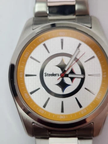 NFL Game Time Pittsburgh Steelers Men's Wristwatch Stainless Steel Watch Cover