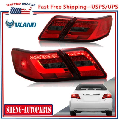 Luces traseras LED rojas ahumadas para Toyota Camry 2006-2011 lado izquierdo derecho Foto 1 de 4