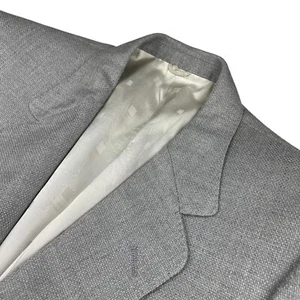 VTG Irving Berlin Men’s 100% Wool 2-Button Blazer Gray/Gold Buttons • 38R - Picture 1 of 14