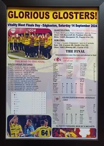 Gloucestershire CCC Vitality Blast t20 ganadores 2024 - impresión de recuerdo - Imagen 1 de 5