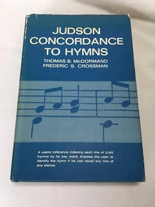 Judson Concordance to Hymns Thomas B McDormand Frederick B Crossman - Picture 1 of 5