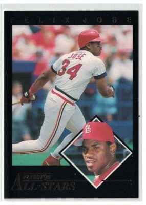 1992 Fleer All-Stars Felix Jose St. Louis Cardinals #1 - Image 1 of 2