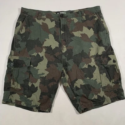 VTG LRG Lifted Research Group Camo Cargo Shorts Sz 38 Ripstop Baggy Hip Hop Y2K - Image 1 of 4