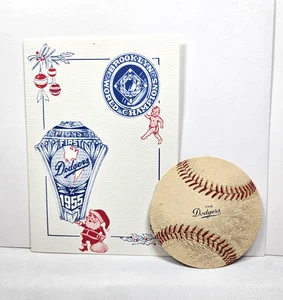 Vintage 1955 Brooklyn Dodgers Team Weihnachtskarten Set - Bild 1 von 10