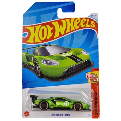 Hot Wheels 2016 FORD GT RACE Then and Now Car Green 229/250 2021 NEW Sent In Box - Image 1 of 4