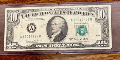 1969 10 Dollar Bill Series C - Image 1 of 2