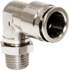 Accesorios de aire de latón beduano BPL empujar para conectar codo 3/8 tubos OD-1/4NPT, plateado  - Imagen 1 de 4