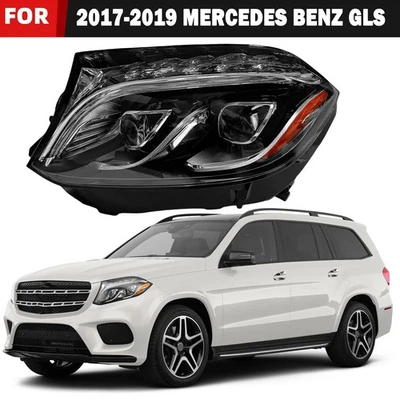 Left Headlight For 2017-2019 Mercedes-Benz GLS 350d/GLS 450/ GLS 550 /GLS 63 AMG - Image 1 of 4