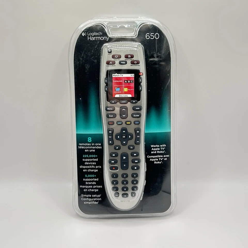 Logitech Harmony 650 Universal Color Screen Remote - Silver - Image 1 of 4
