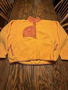 FREE PEOPLE FP MOVEMENT HIT THE SLOPES Orange Pullover Fleece Colorblock Sz S - Picture 1 of 11