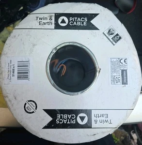 Pitacs 6242Y grau 2,5mm² Doppel- & Erdkabel 100m Trommel Beleuchtung Steckdose Elektro - Bild 1 von 2