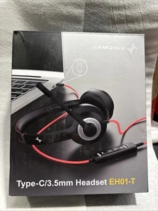 USB Headset with Mic for PC, On-Ear Computer Laptop Headphones with Noise Cancel - Afbeelding 1 van 3