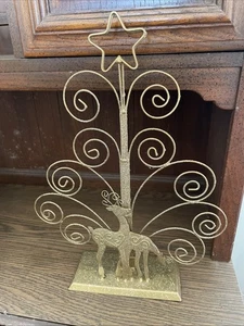 christmas tree metal Deer Card Holder 13X18 - Picture 1 of 3