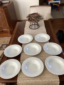 Johnson Brothers White Regency Lot of (8) 8.5” Rimmed Soup Salad Bowls EUC - Picture 1 of 3