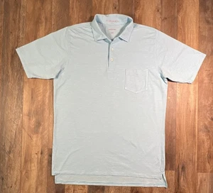 B Draddy Poloshirt mittelblau weiß gestreift Golf Performance Pima Baumwolle Polo. - Bild 1 von 10
