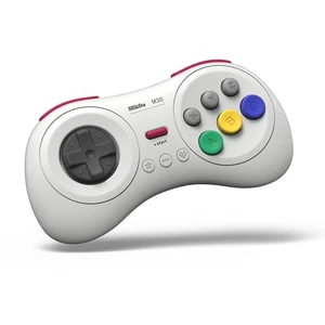 8Bitdo M30 Bluetooth Controller for Sega Genesis Mini, Nintendo Switch - White - Picture 1 of 7