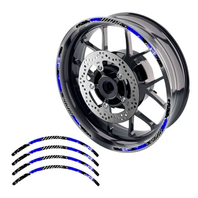 PEGATINA DE LLANTA REFLECTANTE SH06 azul 17 pulgadas para Yamaha YZF R6 17 18 19 20 21 22 Foto 1 de 4