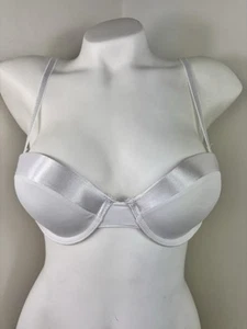White Multiway Bra with Satin Trim Underwired and Padded Cups Sizes B - D Cup - Picture 1 of 9