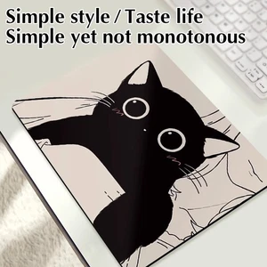 Black Cat Mousepads Small Office Computer Desk Mat Table Keyboard Big Mouse Pads - Bild 1 von 25